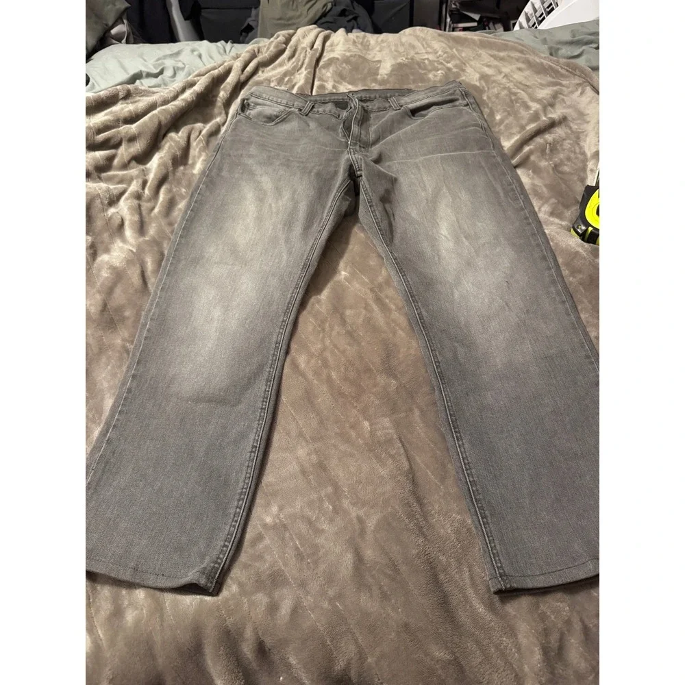 Levis 541 Athletic Taper Grey Denim Jeans Mens 38x30‎